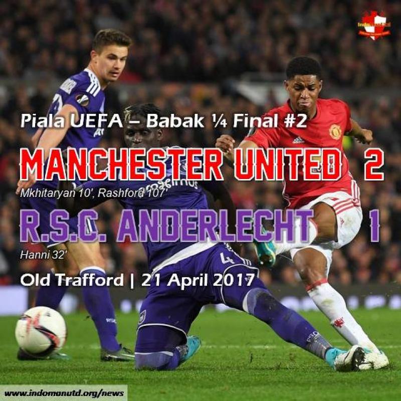 Review Piala UEFA: Manchester United 2-1 (3-2 agg)   R.S.C. Anderlecht